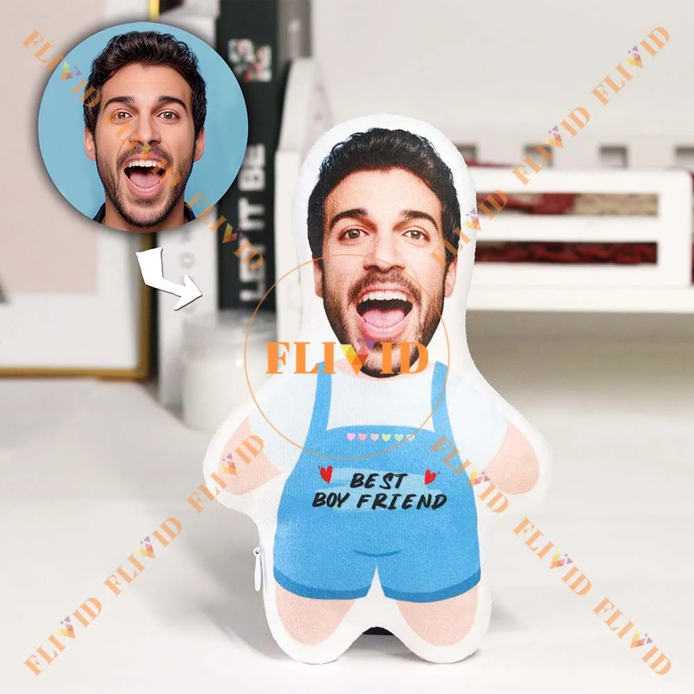 

Custom 3D Cartoon Man Girl Photo Pillow,Personalized Portrait Double Sided Printed Throw Pillow Cushion,Funny Home Decor Gift