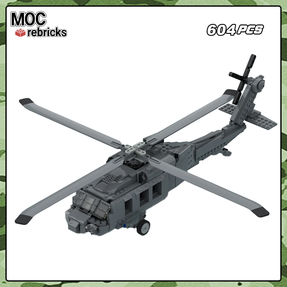 U.S.A Classic Series UH-60 Blackhawk Double Turboshaft Helicopter Building Blocks Model Bricks Children's Puzzle Toys Gifts