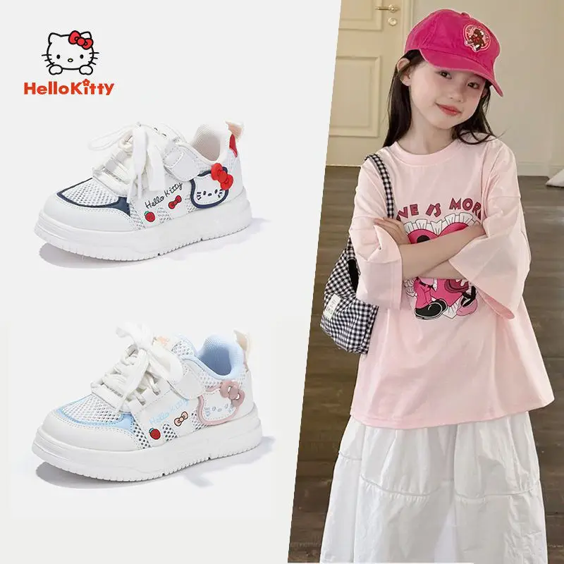 

Kawaii Hello Kitty Sanrio студенческие милые кроссовки с героями мультфильмов, детские удобные кроссовки, подарок на день рождения для девочек