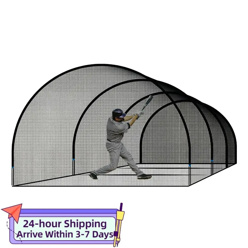 

Сетка-клетка для тренировок по бейсболу, 30 футов, для отработки ударов и подачи в гольфе, софтболе и бейсболе на заднем дворе