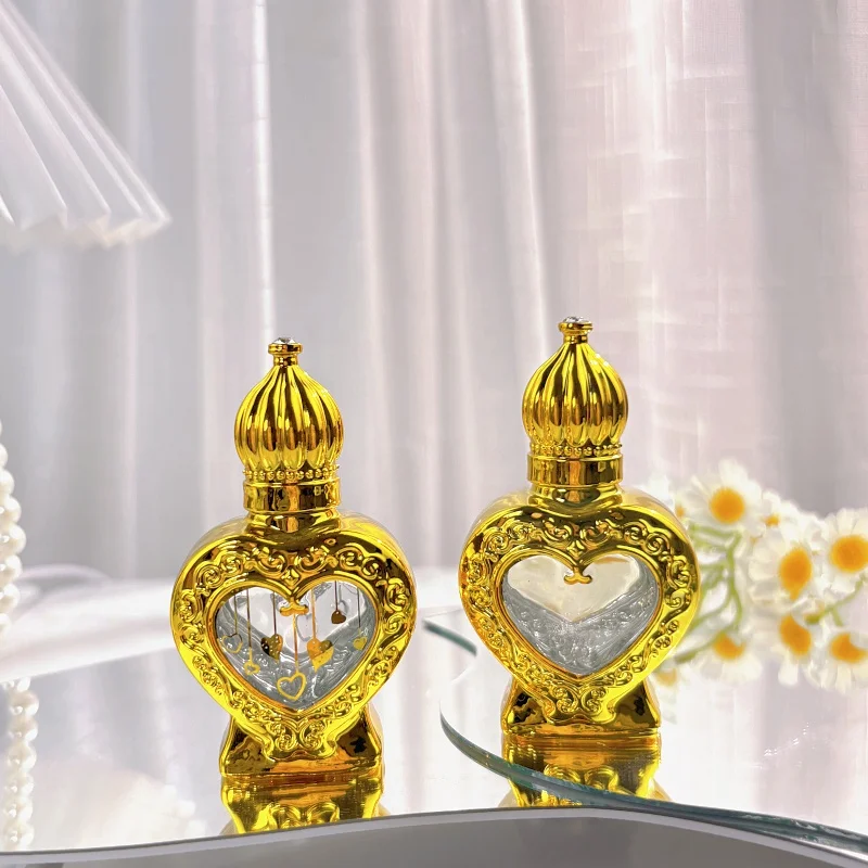 

Элегантный стеклянный флакон для духов, 15 мл, пустые стеклянные флаконы с эфирным маслом, многоразовые