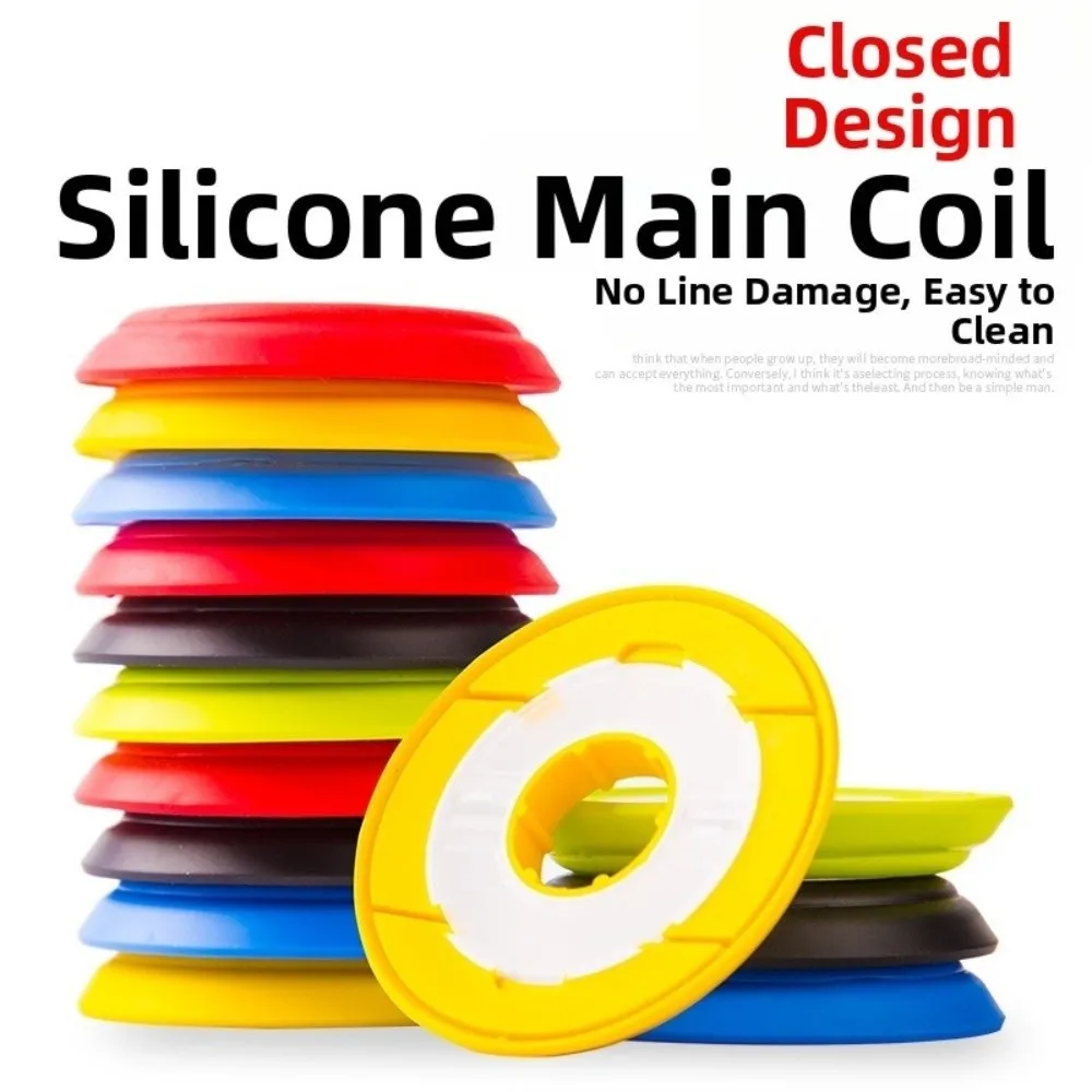 10pcs 10pcs Main Line Box Silicone Material Closed Design Fishing Line Spool Not Hurting Line Winding Spool Main Coil
