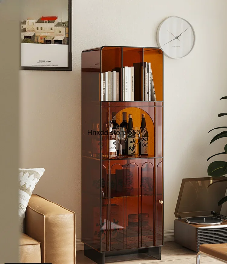 Acrylic bookcase Nordic entrance cabinet Light luxury decoration Modern simple storage bucket wine cabinet