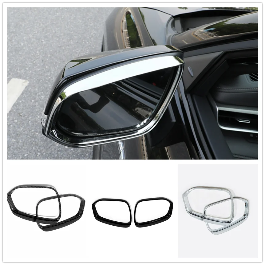 

For Toyota Highlander Kluger XU70 2020 2021 2022 Car Rearview Mirror Eyebrow Shield Cover Trims Stickers Decoration Accessories