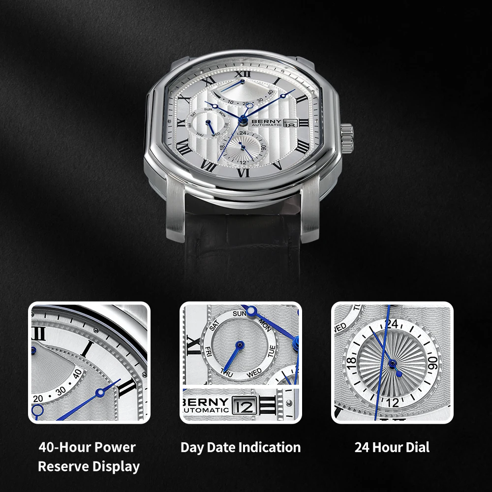 Miyota-Reloj de pulsera automático para hombre, accesorio masculino resistente al agua con mecanismo automático de bobinado automático de zafiro, de