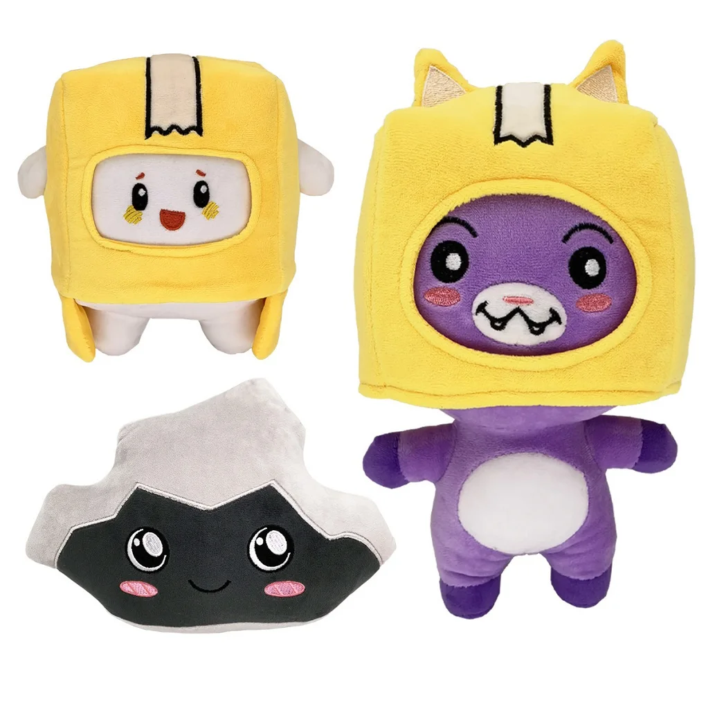 

Kawaii box cat Plush Toy Removable Cartoon Boxy And Foxy Peluches Robot Soft Toys Plush Children's Gift Bed Cute Pillow