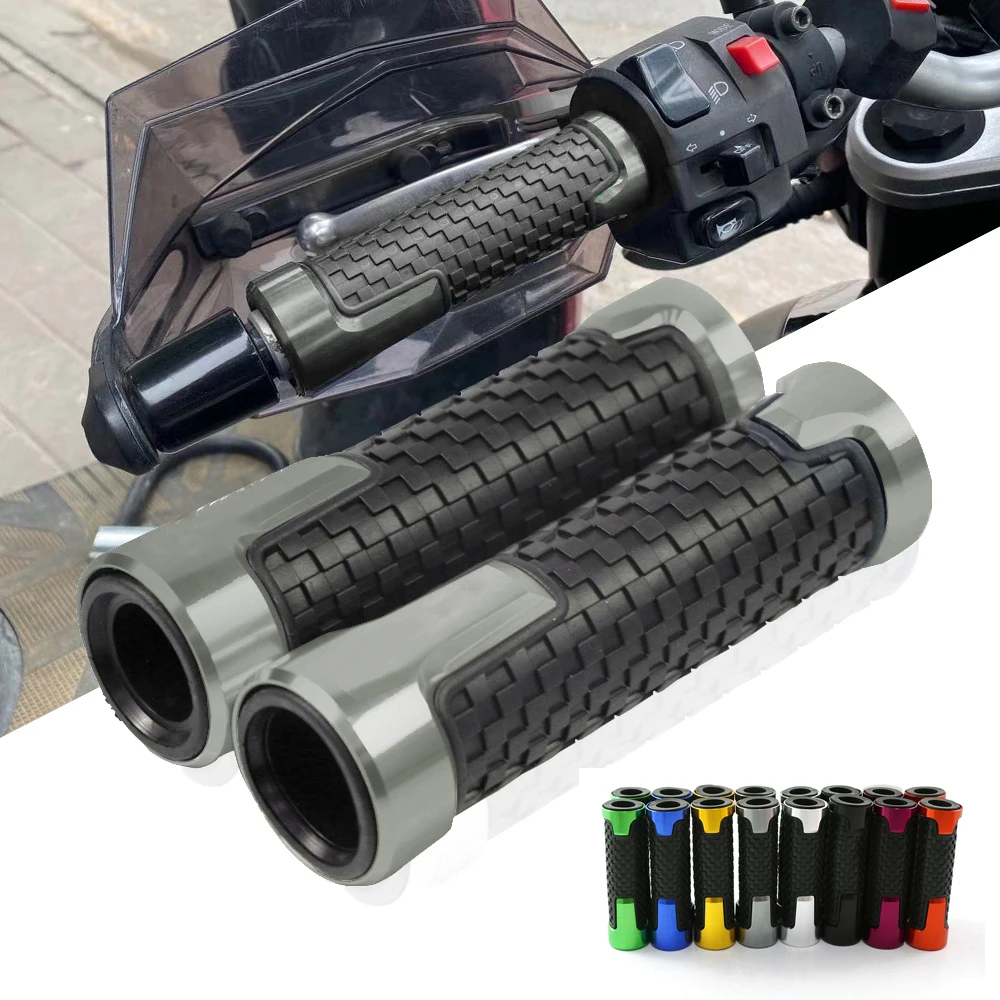 Manopla universal para guidão de motocicleta, para kawasaki ninja 250r 300 er6 650 zx6 zx7 zx9 zx10 zx12 zx14 z650 7/8 ''22mm