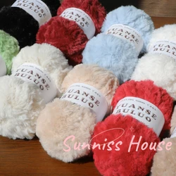 100g Imitation Mink Fur Yarn Coarse Wool Ball，100% Polyester Faux Fur Yarns，Diy Smooth Soft Warm Thick Mink White Soft Yarn