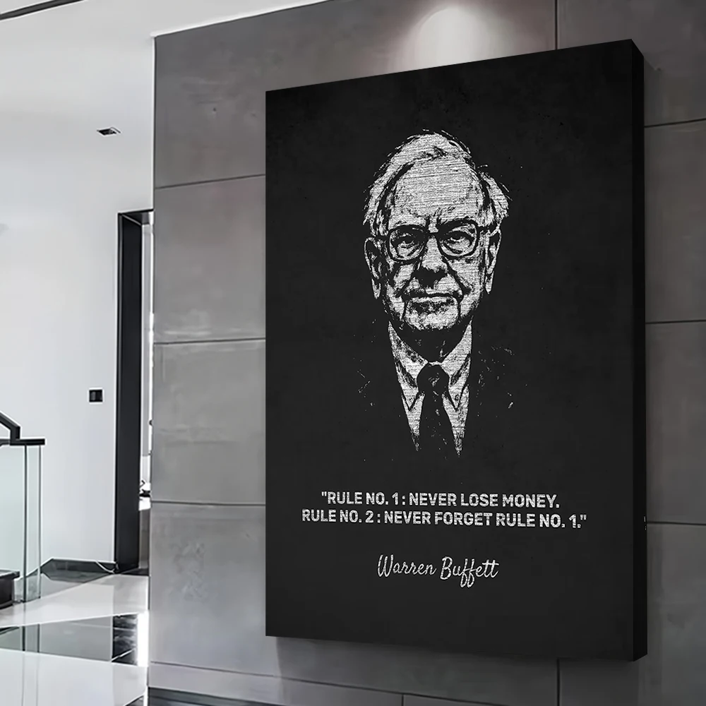 Warren Buffett Rule Quote Printed Poster Customizable Pictures Wall Art Canvas Painting Gift for Aesthetic Decoration Home Room