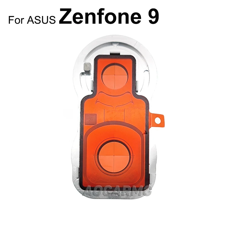 Aocarmo Rear Back Camera Lens With Frame Replacement Part For ASUS Zenfone 9