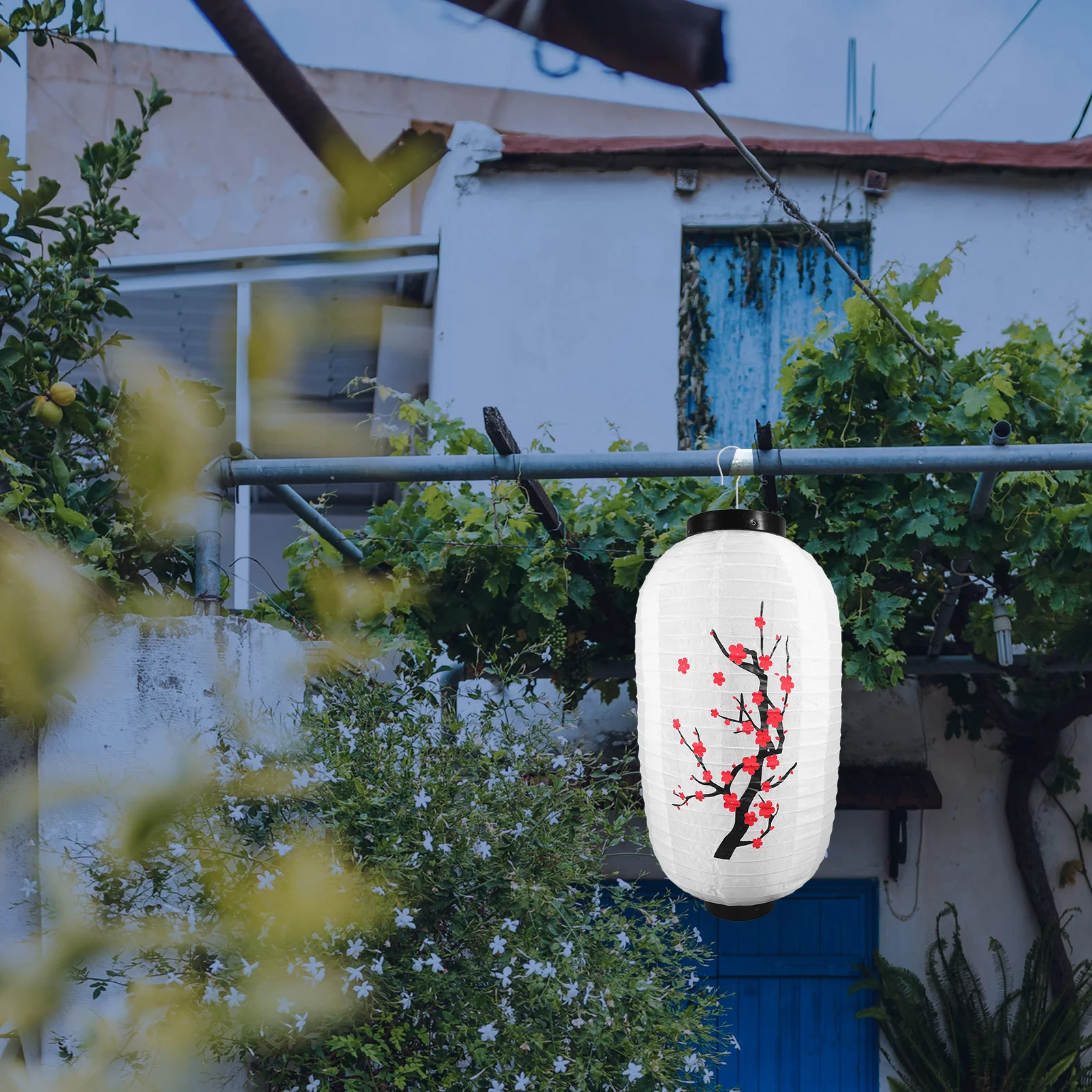 

Plum Blossom Lantern Japanese Style Hanging Lantern For Outdoor Decor Festival Waterproof Lanterns Solar Light Outdoor