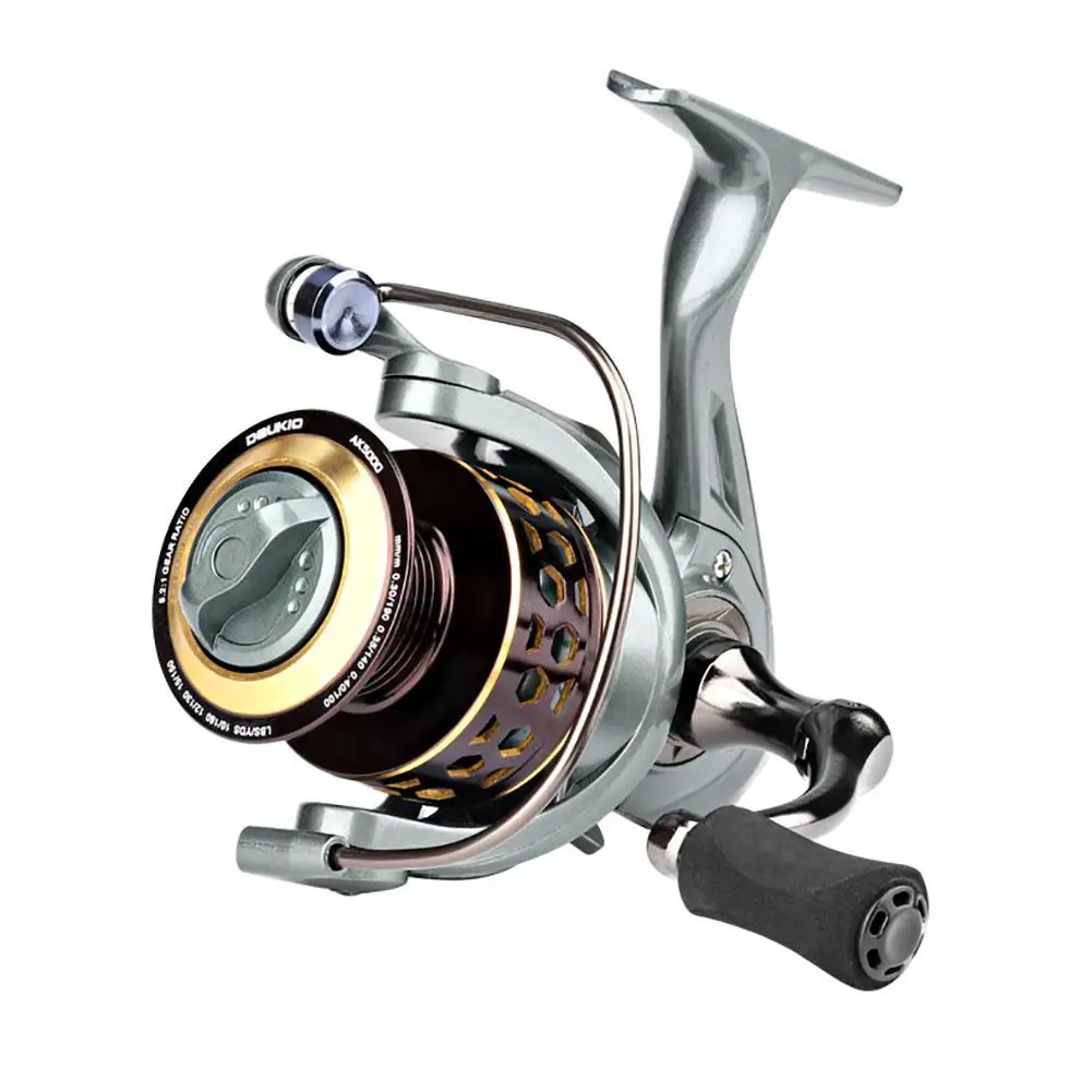 

Ak2000-7000 Spinning Fishing Reel 5.2:1 Gear Ratio 12kg Max Drag Lightweight High Strength Hollow Line Cup Fishing Reel