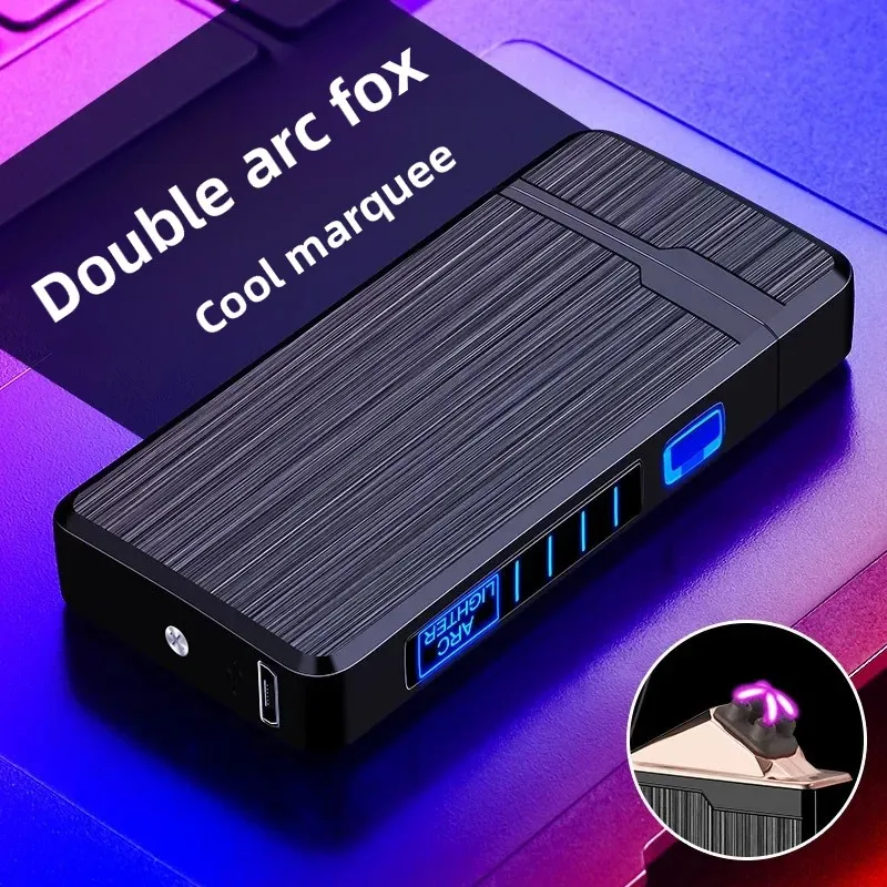 Plasma Dual ARC Touch Sensitive Lighter USB Rechargeable Windproof Flameless Lighter Gift for Men