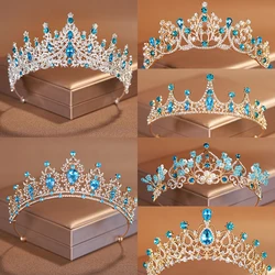 Itacazzo bridal headwear crown, classic light blue Tiras suitable for women's weddings and birthday parties