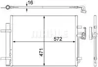 AC441000S air conditioner radiator for MONDEO IV S MAX 07 / GALAXY 1.6///tdci/FREE ER 2.2TDCI S60 S80 II V60