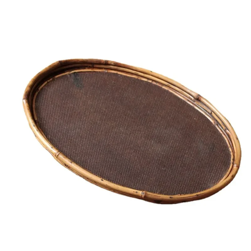 for  Merlot Bamboo Dried Brewing Table Pot Bearing Retro Tea Tray Tea Set Mini Storage Tray