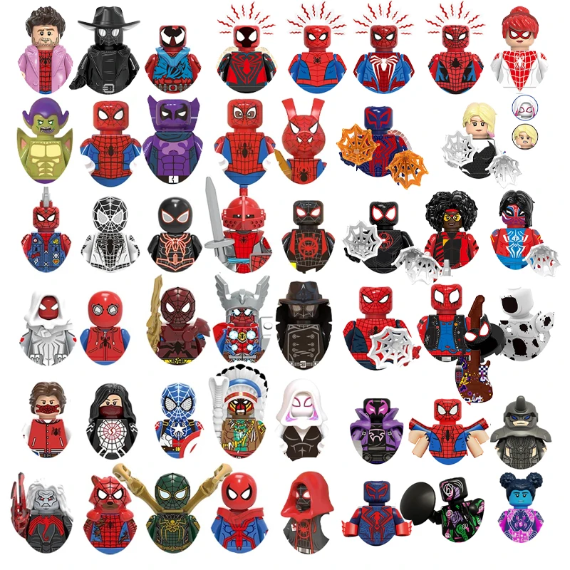 World Legends Spiderman 2026 Neue Bausteine ​​Mini-Actionfiguren Ziegel Pädagogisches DIY-Spielzeug Geschenke für Kinder