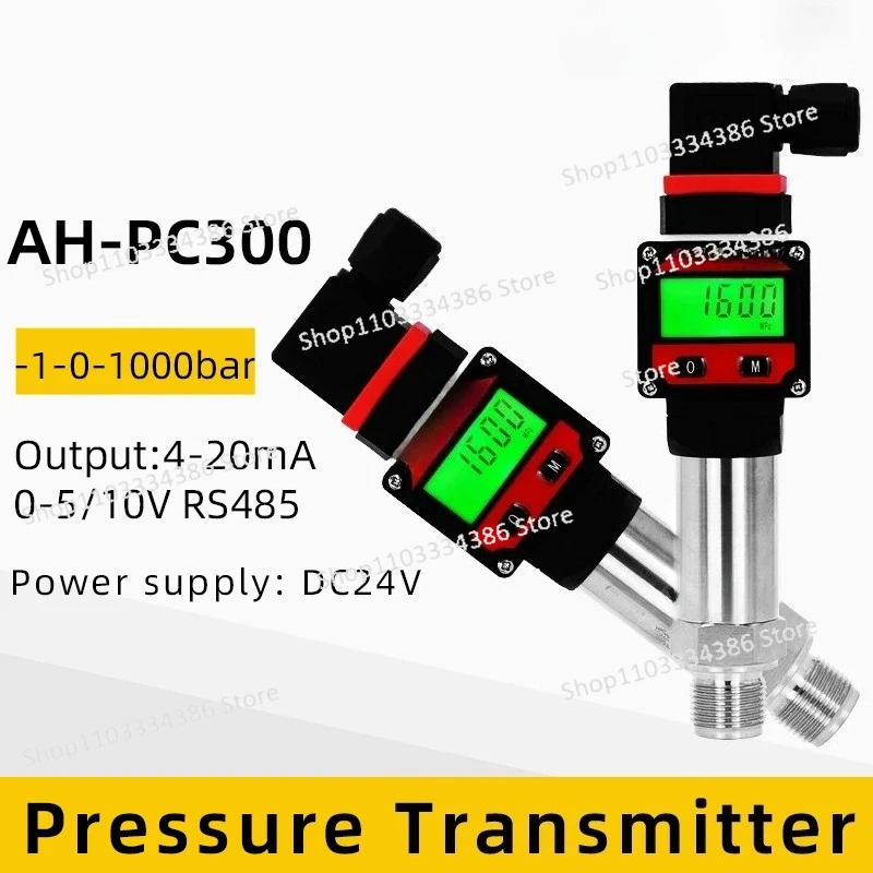 

Датчик давления Цифровой дисплей -1bar-0bar-1000 Bar Датчик 10bar 4-20mA RS485 M20*1.5 ЖК-датчик давления