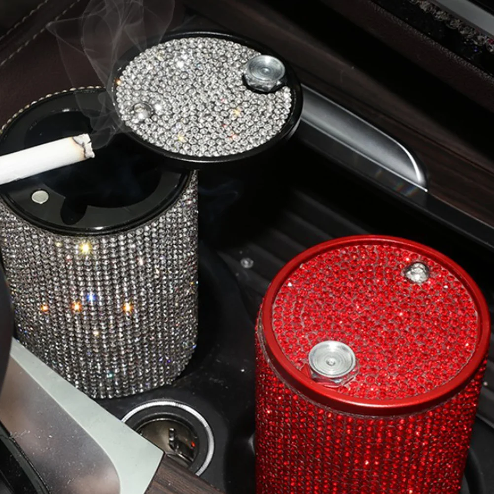 

Car Ashtray for Ashtrays Cars Home Cigarette Diamond Smoking Aluminium Alloy Household Vehicle