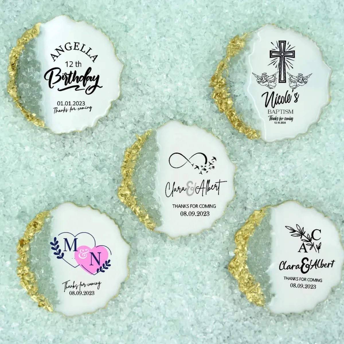 Imán epoxi personalizado para nevera de resina para Baby Shower, regalos para invitados de agradecimiento para Baby Girl Boy Shower, bienvenida al bebé, pies de bebé, colorfu