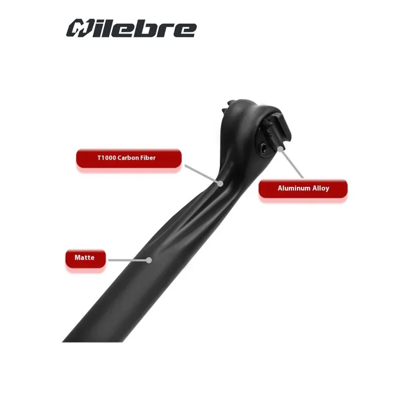 

Milebre SP-012 carbon fiber seat post 27,2/31,6 MM 15MM Offset MTB Or via road 400MM Bicycle Seat Post Mountain Bike Ultra-light