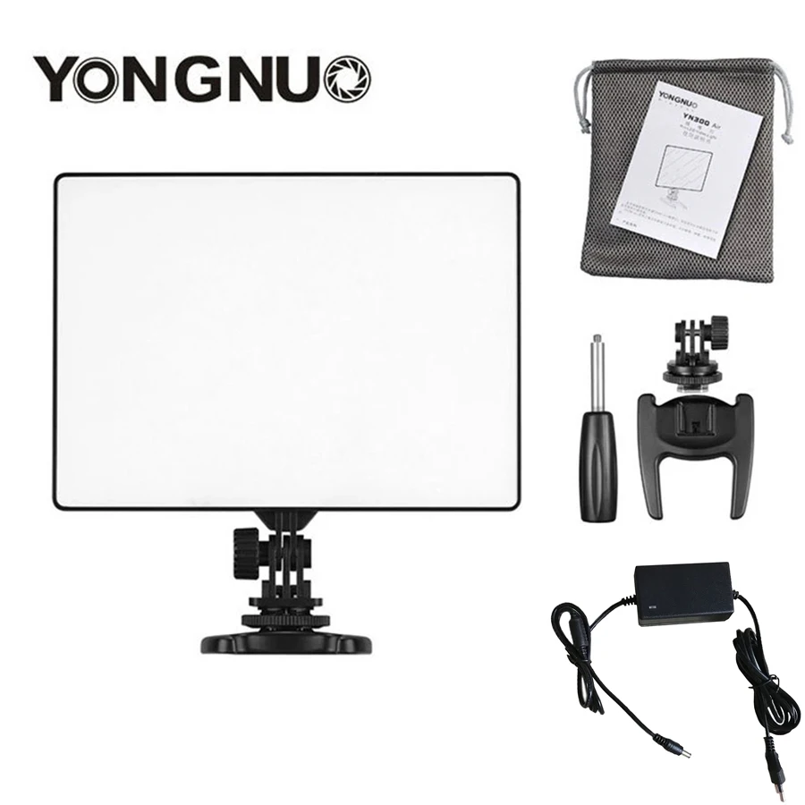 

YONGNUO YN300 Air YN-300 air Pro LED Camera Video Light video photography Light+AC Power Adapter charger kit For Canon Nikon