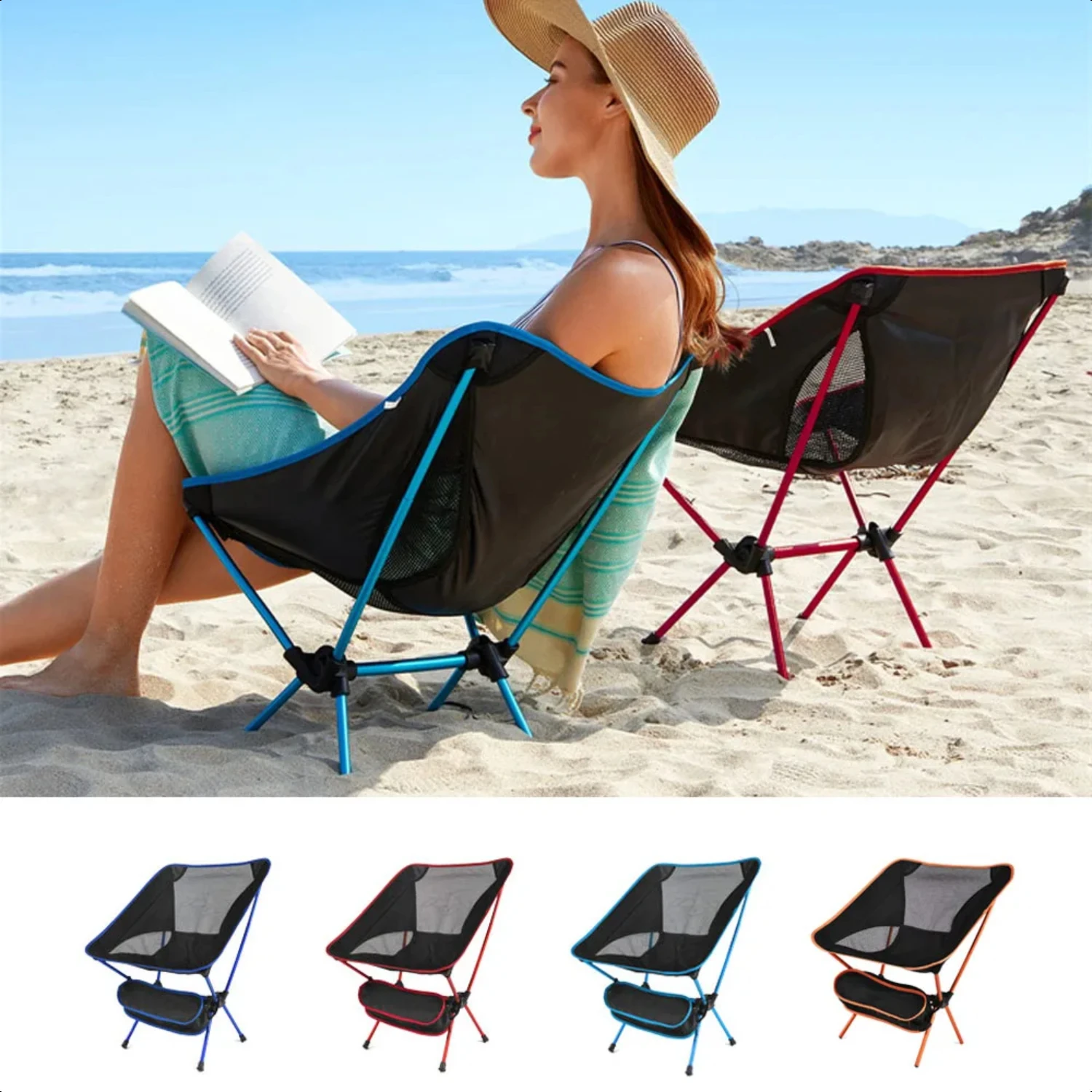 

Portable Folding Chair Travel Ultralight Seat Oxford Cloth Detachable Outdoor Fishing Tool Camping Hiking Beach Picnic BBQ