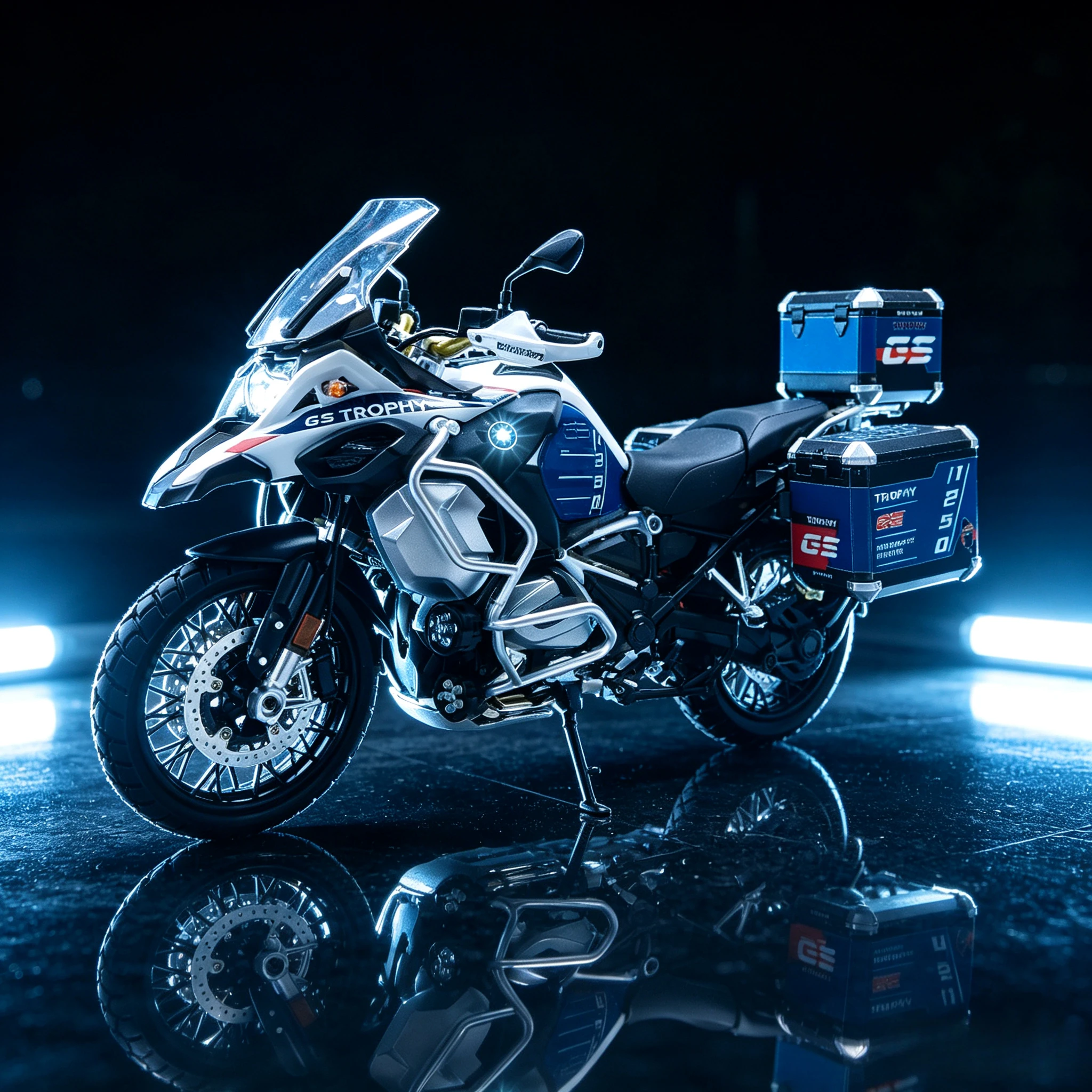 1:7 GS R1250 ADV Alloy Motorcycle Model Spray Function Boyfriend Gift Home Decoration Collection Toy Car Christmas Gift