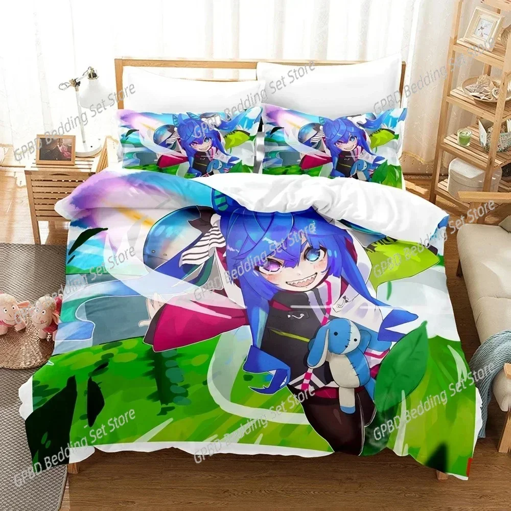 

3D Anime Uma Musume Pretty Derby Twin Turbo Comfortable Duvet Quilt Cover Pillowcase Bedding Set Bedroom Decoration Home Textile