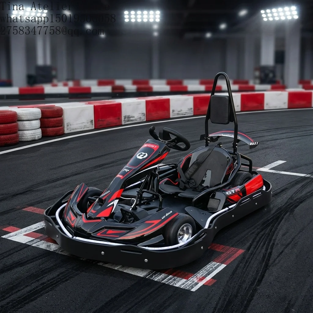 Professional Electric Teenagers Drift Karting Big Commercial Shaft Drive Go Karts for Kids Adults Outdoor Steel 200kg Load