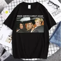 Fashion Britney Make America Again Summer Cotton T-Shirt Fashion Street Short Sleeve Casual Round Neck T-Shirt Women's