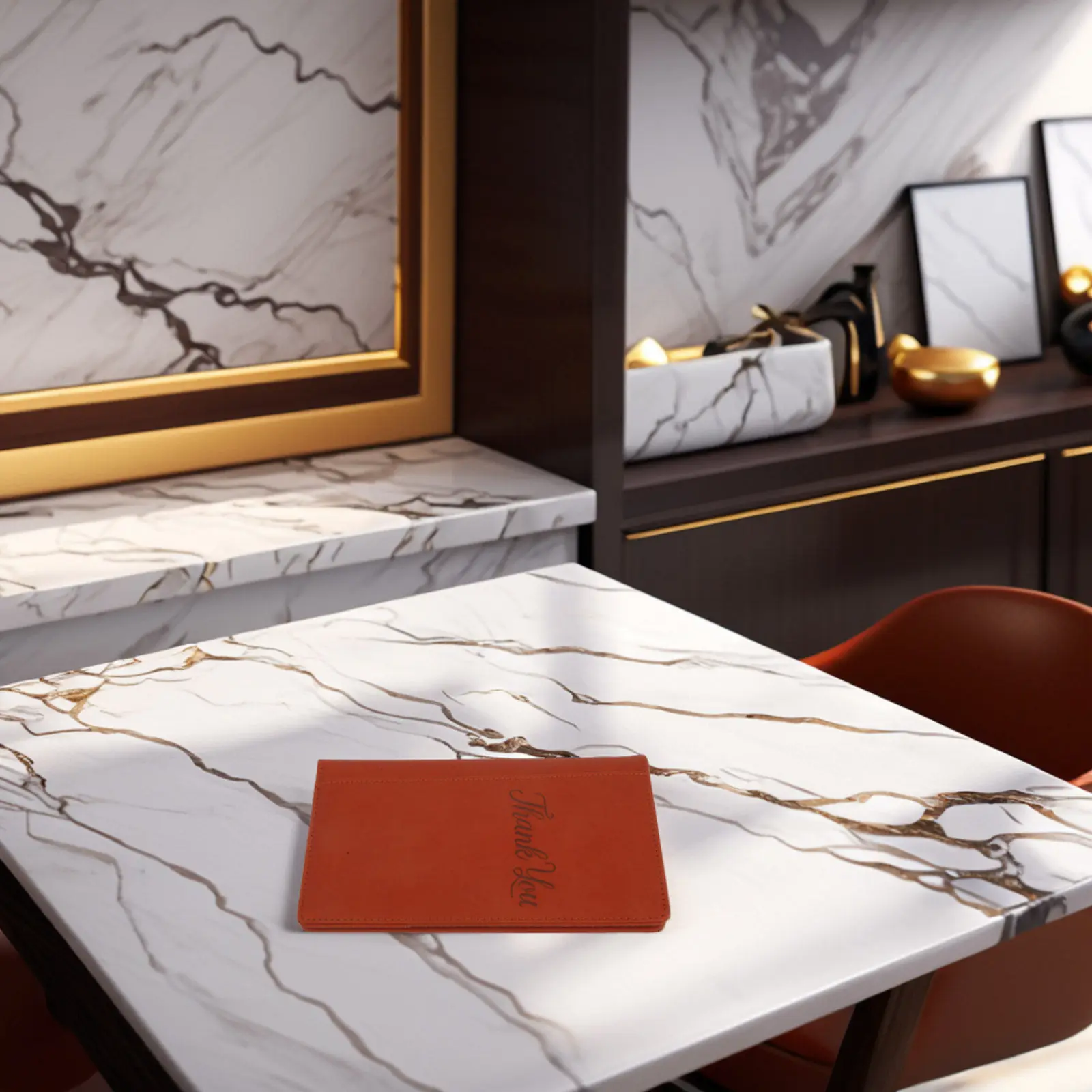 

PU Restaurant Tip Holder Guest Check Card Holder Bill Book Organizer Receipt Tray for Restaurants Cafes Bars Enhance Service