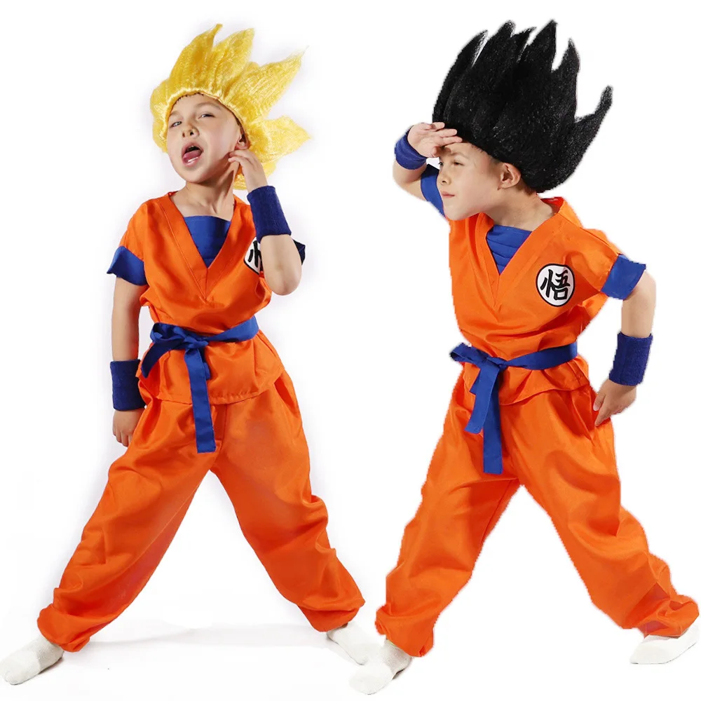 زي الهالوين للأطفال Goku Z Turtle School Performance Par Cosplay Anime Outfit ملابس الأولاد