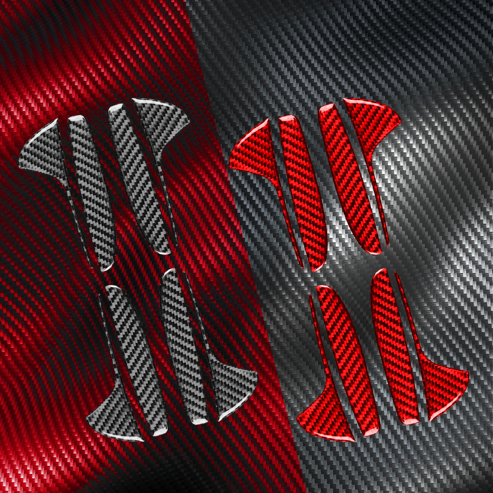 For Mercedes-Benz GLE W167 2019-2024 Interior door handle Decorative Trim Soft Carbon Fiber Car Internal Accessories