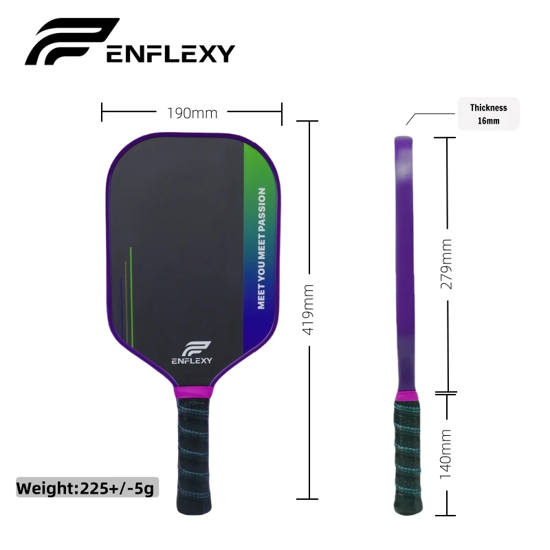 

2025 ENFLEXY Honeycomb Foam Core and Toray T700 Carbon Fiber Pickleball Paddle