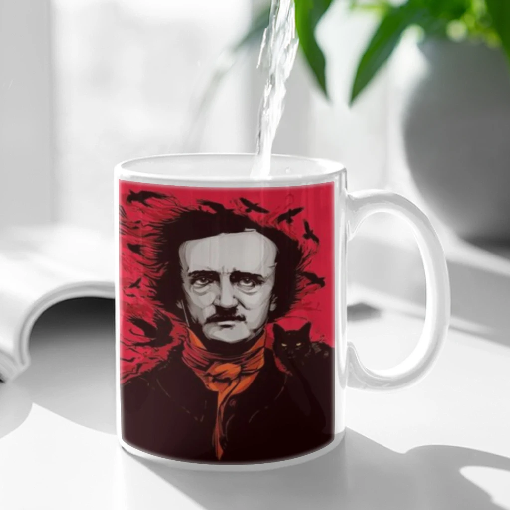 Edgar Allan Poe 11oz Afternoon Tea Mug Multifunctional Ceramic Coffee Mug Porcelain Coffee Cup Drinking Cup