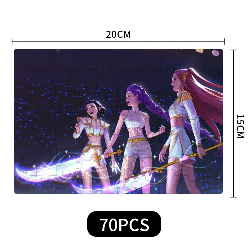 Anime Kpop Demon Hunters układanka puzzle Gra planszowa Rumi Mira Zoey Huntrix Wzór postaci Kolekcjonerski element dekoracyjny Zabawki dla dzieci Prezent