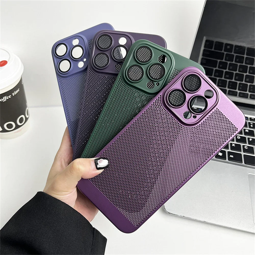 Original Kühlung Matte Wärmeableitung Fall Für iPhone 17 16 15 14 13 12 11 Pro Max X XS Max XR 7 8 Plus 17 Luft Metallic Abdeckung – Detail 7