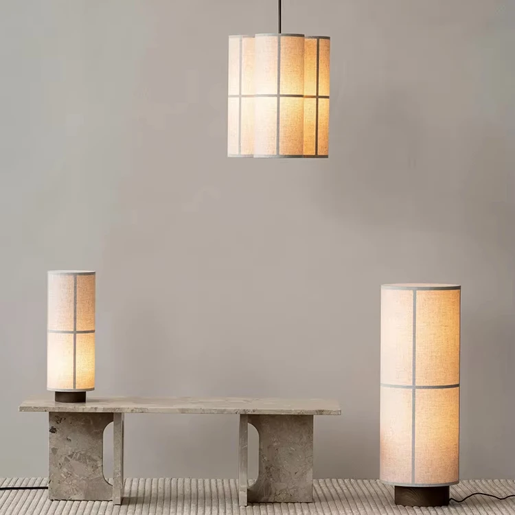 

Простой льняной торшер в японском и скандинавском стиле для гостиной, спальни, угла дивана, декоративный напольный светильник, лампа для рабочего стола