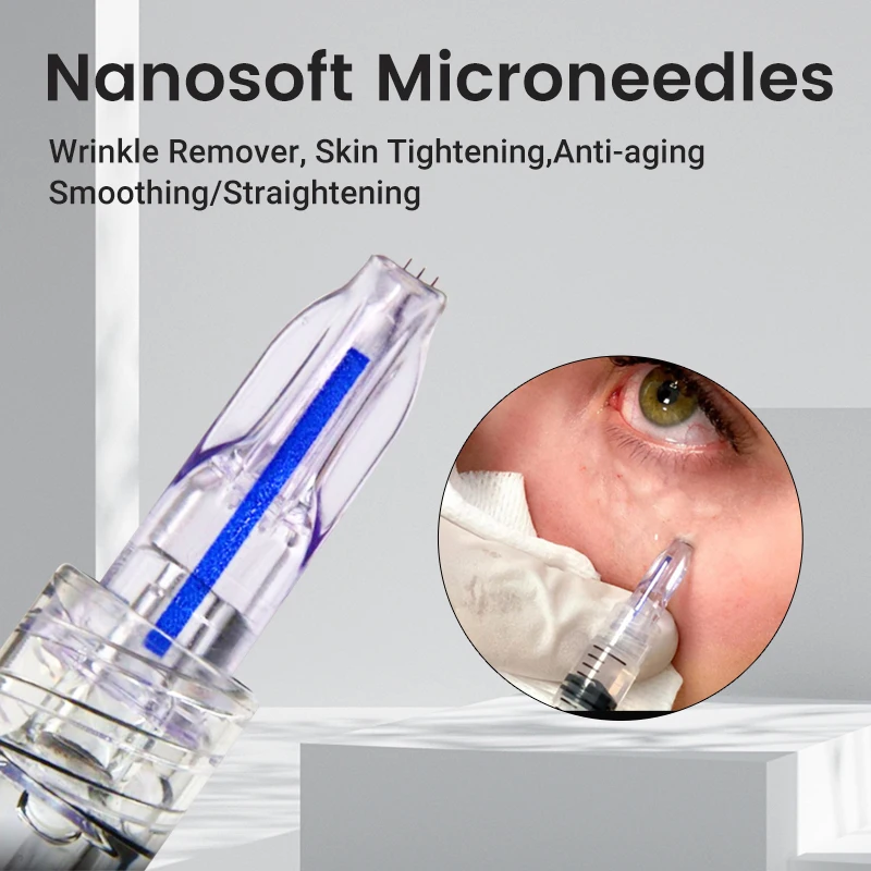 34G Professional Nanosoft 3-контактный микронидлинг, стерильная одиночная упаковка, сверхтонкая ручная наполнитель, детали инструментов для ухода за кожей