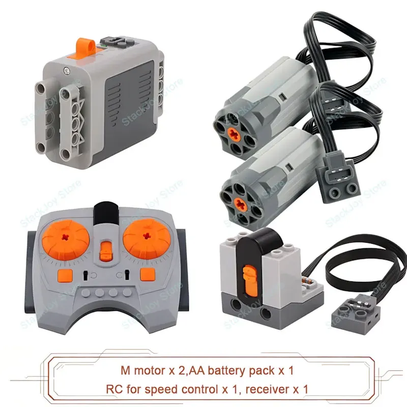 MOC Power Funktionen M/L/XL Motor Batterie Box IR Fernbedienung Empfänger für RC Auto Roboter Modell Bausteine technische Modifizierte Teile
