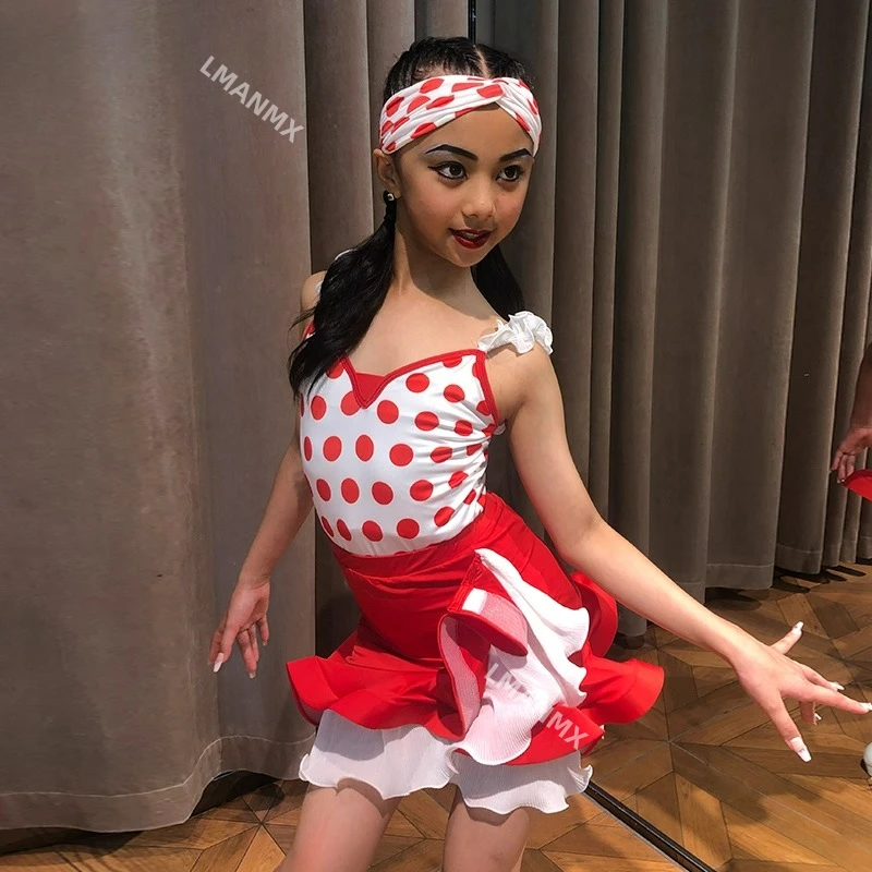 زي الرقص اللاتيني الجديد، زي التدريب النسائي للأطفال، زي أداء المنافسة المهنية