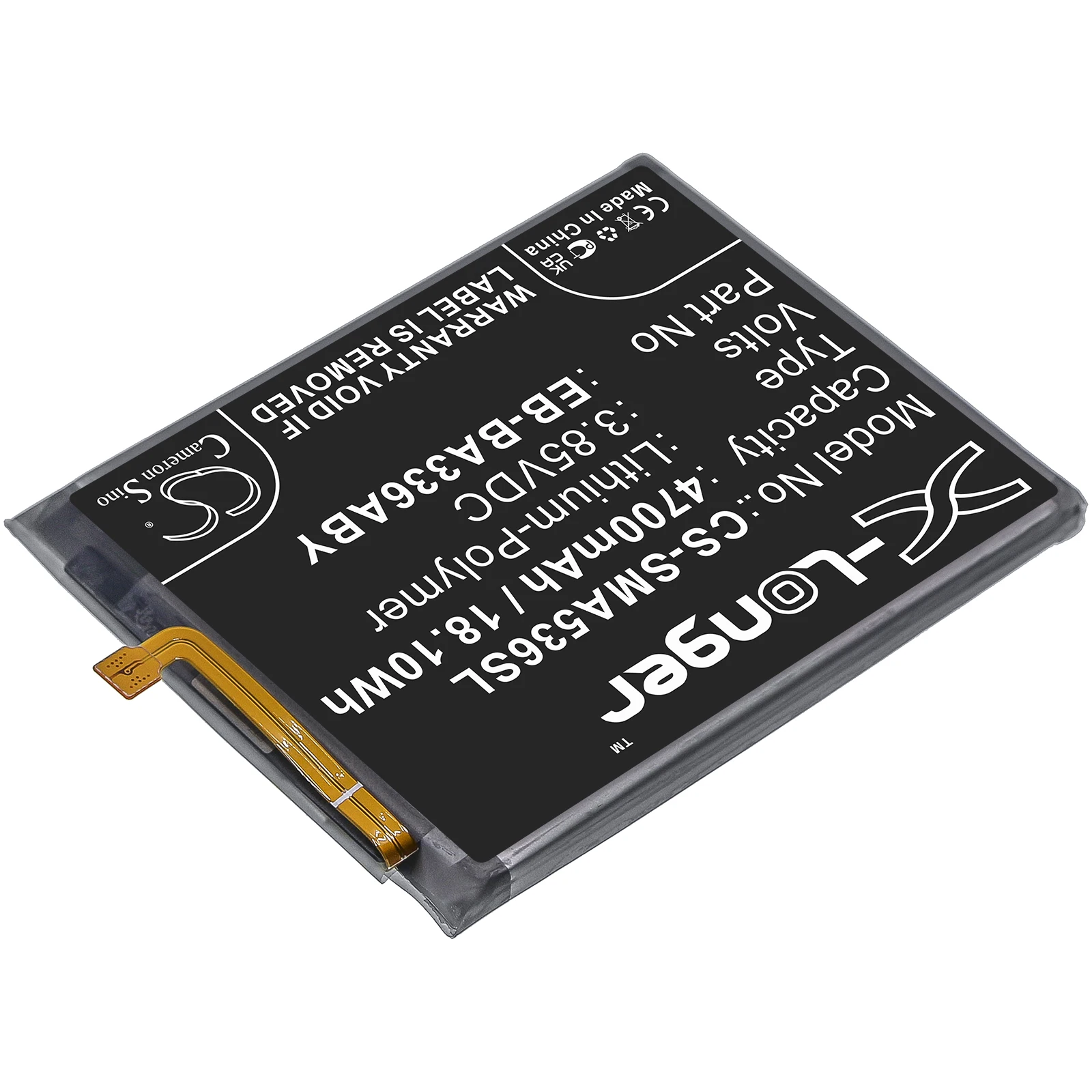 CS Móvel Bateria do SmartPhone para Samsung Galaxy A53 5G 2022 SM-A536U SM-A536U1 A536R4 A536V A536A A536A A536N Encaixa EB-BA336ABY