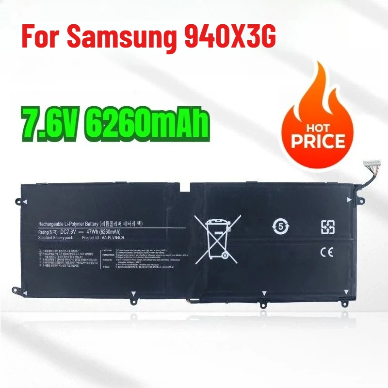 

For Samsung 940X3G BA43-00364A AA-PLVN4CR 7.6V 6260mAh Laptop Battery
