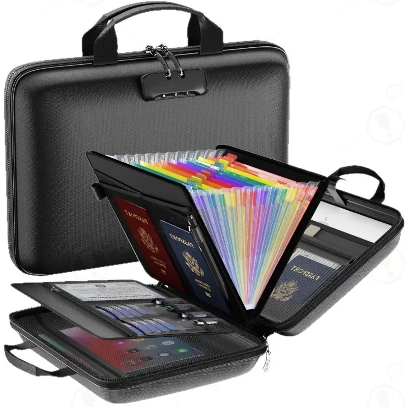 EVA Fireproof Waterproof Portable Document‑Bag Briefcase Storage‑Pouch For Valuables Files
