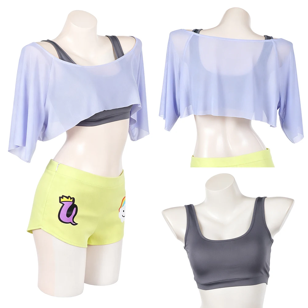 Cosplay Uta Cloth Fantasy Costume Disguise Anime Pirate for Women Short Sleeve Crop Top Fancy Dress Up Halloween Carnival