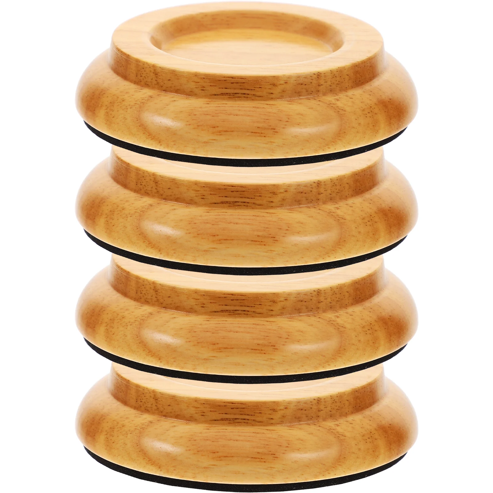 

4 pcs Wooden Piano Caster Cups Upright Piano Leg Pads Floor Protectors Anti-Skid Noise Reduction Mats For Hardwood Floors