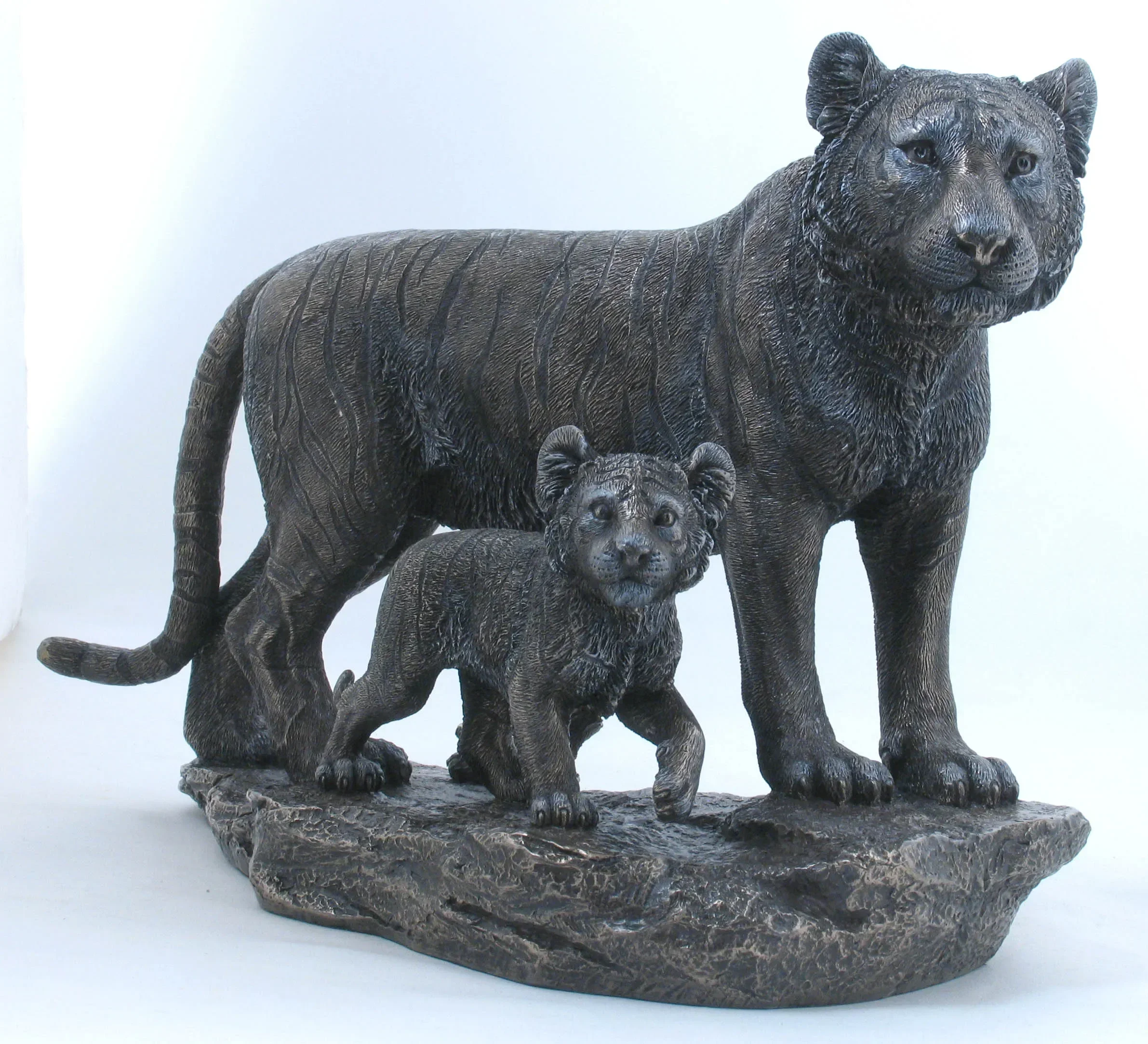 Creative Crafts Wild Animals Figure Mother and Child Tiger Figurine Room Desktop Decoration Accessories Home Ornament Craft Gift