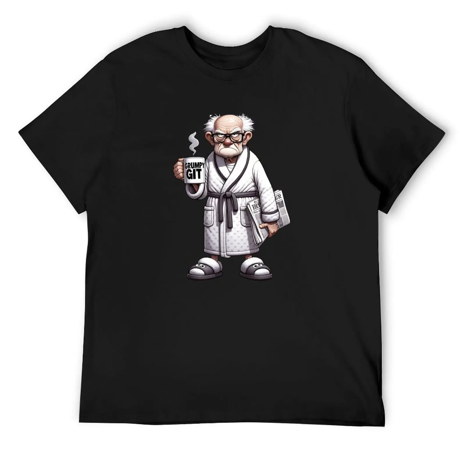 

Morning Grump: The Classic Grumpy Old Git with His Coffee T-Shirt anime t shirts tees new edition t shirts for men graphic