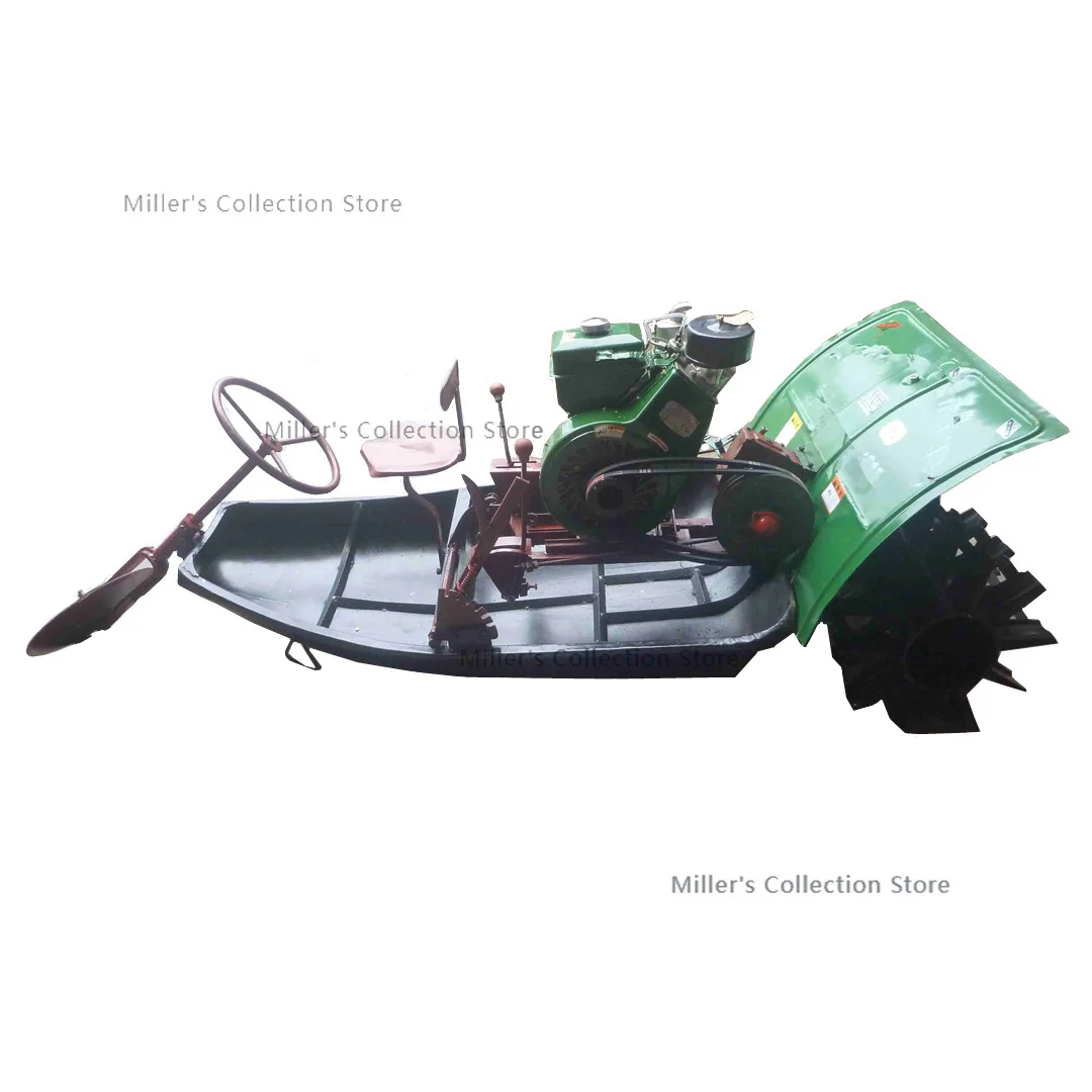 

6 Horsepower Tractor Water Level Depth 20-30mm Machine Drum Boat Large Area Paddy Plow